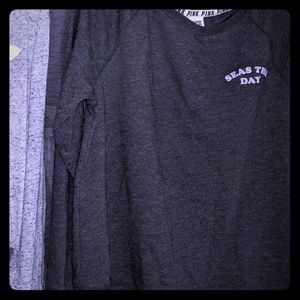 VS PINK charcoal grey open back sweatshirt